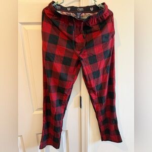 Chaps Red and Black Checkered Lounge Pants